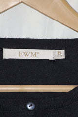 EWM Navy Blue Acrylic Button-Down Sweater (Medium)