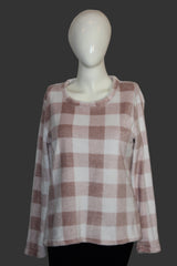Pastel Check Winter Sweater