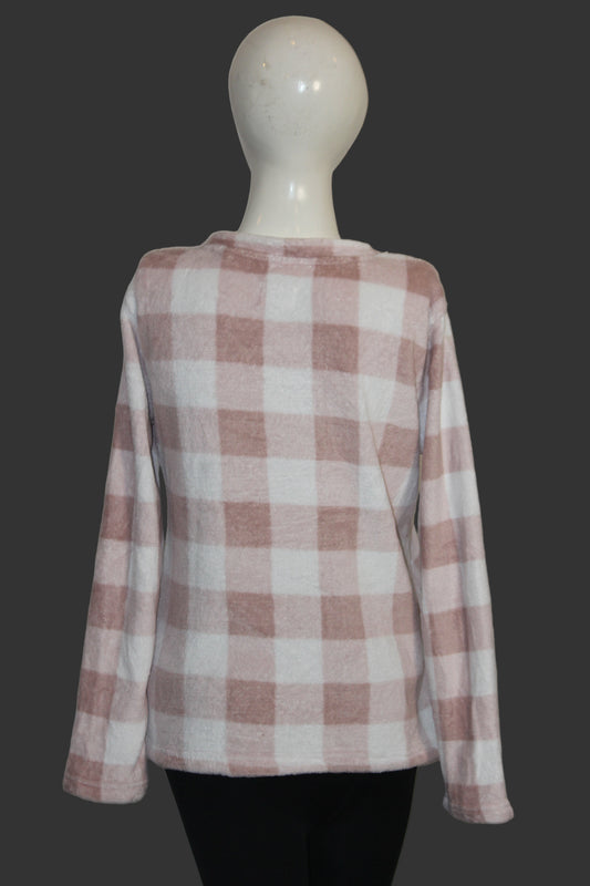Pastel Check Winter Sweater