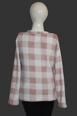 Pastel Check Winter Sweater