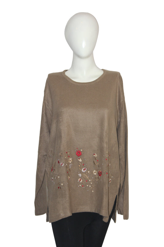 Warm Caramel Knit Sweater – Frank Saul – Medium