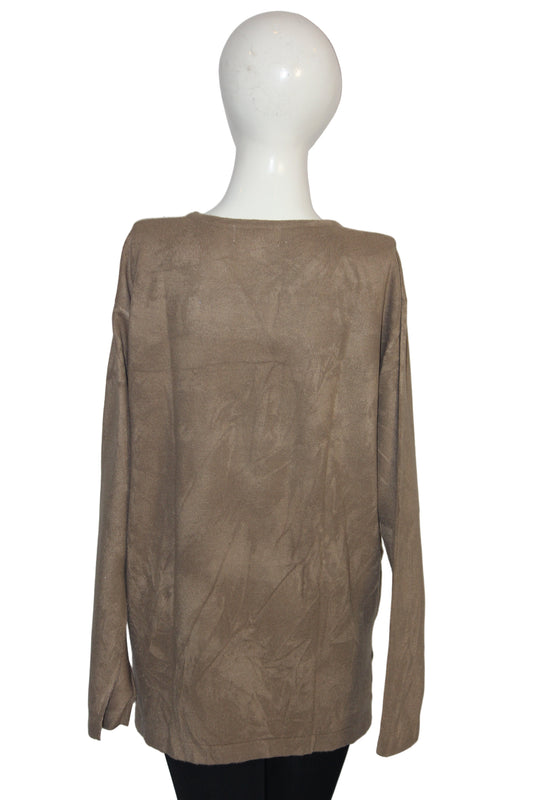 Warm Caramel Knit Sweater – Frank Saul – Medium