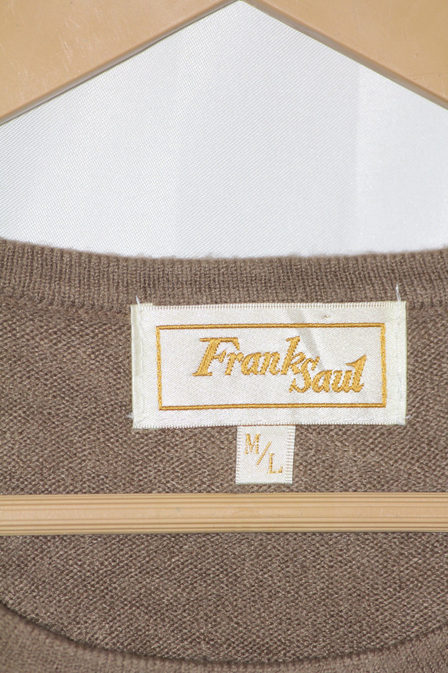 Warm Caramel Knit Sweater – Frank Saul – Medium
