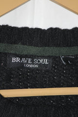 Brave Soul Black Sweater – Large