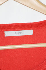 George Orange Button-Down Sweater (Medium)