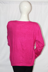 George Pink Button-Down Sweater (Large)