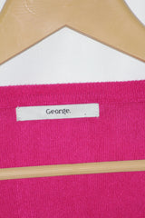 George Pink Button-Down Sweater (Large)