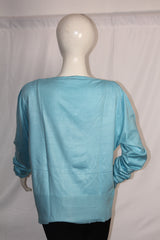 Amaranto Feroza Blue Button-Down Sweater (Large)