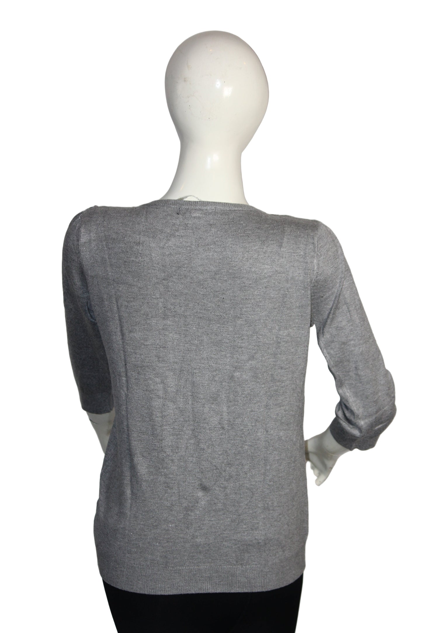 Sky Grey Button-Down Sweater (Small)