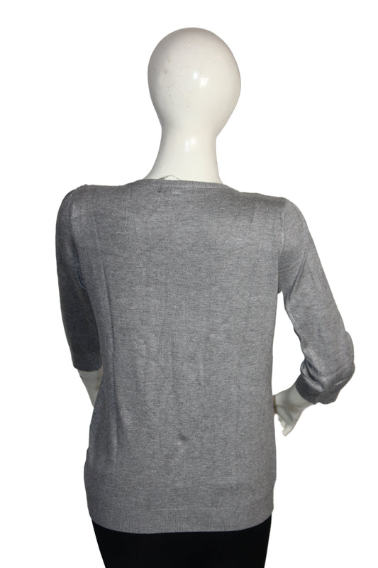 Sky Grey Button-Down Sweater (Small)