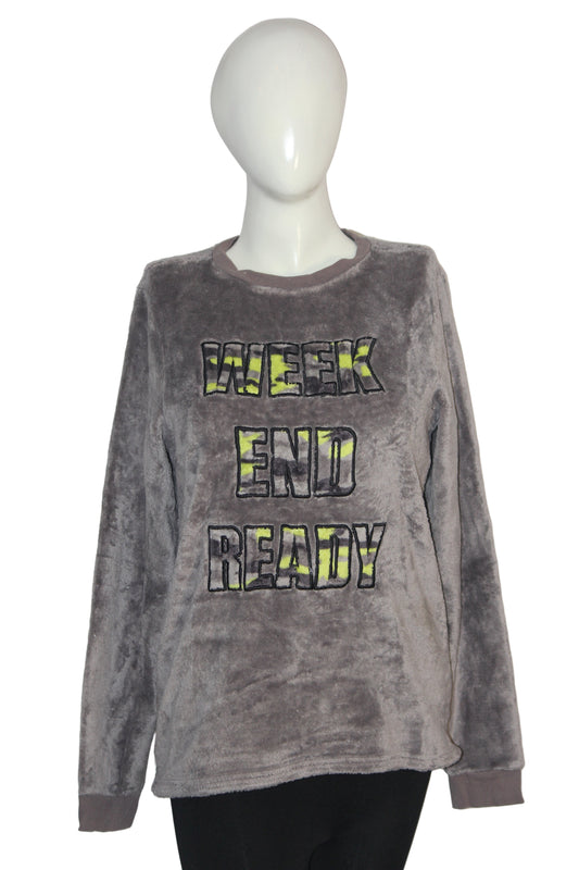 Silver Weekend Vibes Sweater