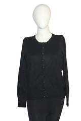 M&S Black Button-Down Sweater (Medium)
