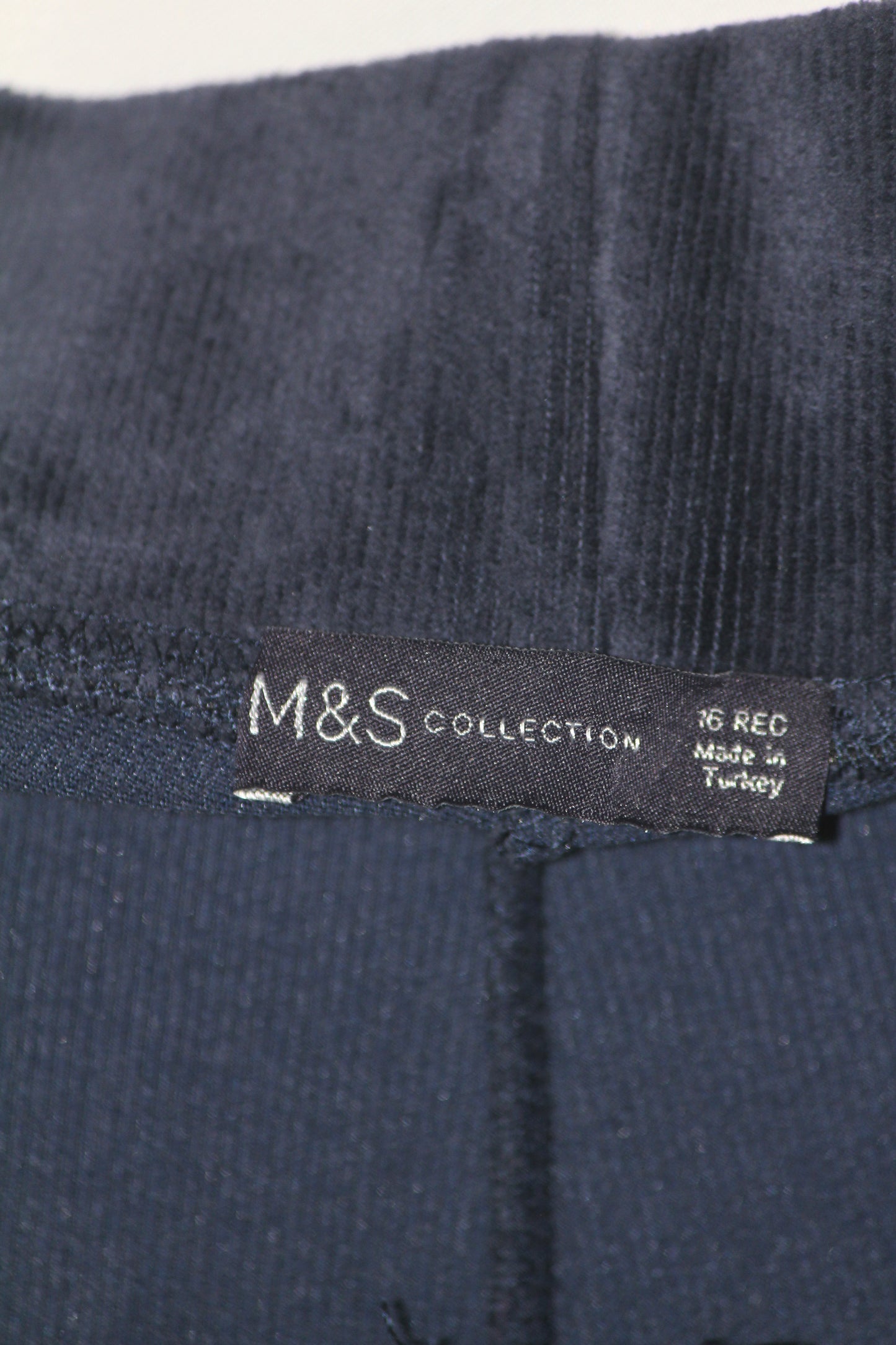 M&S Blue Shiny Trouser – Premium Stretch Shine (Medium)