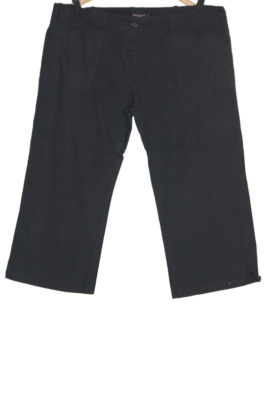 Denim Black Cotton Pant – 4-Pocket Everyday Essential (Large)