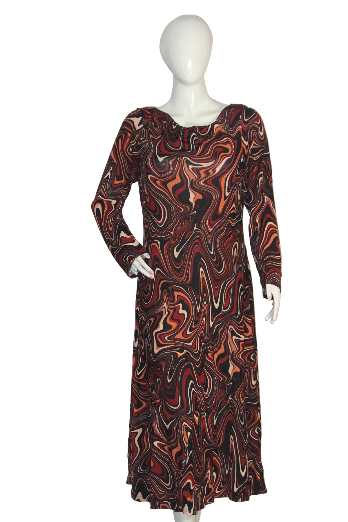 Roman Black & Red Layered Full Sleeve Bodycon – Large