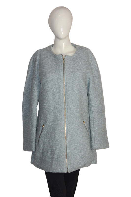 Papaya Grey Zipper Long Coat (Medium)