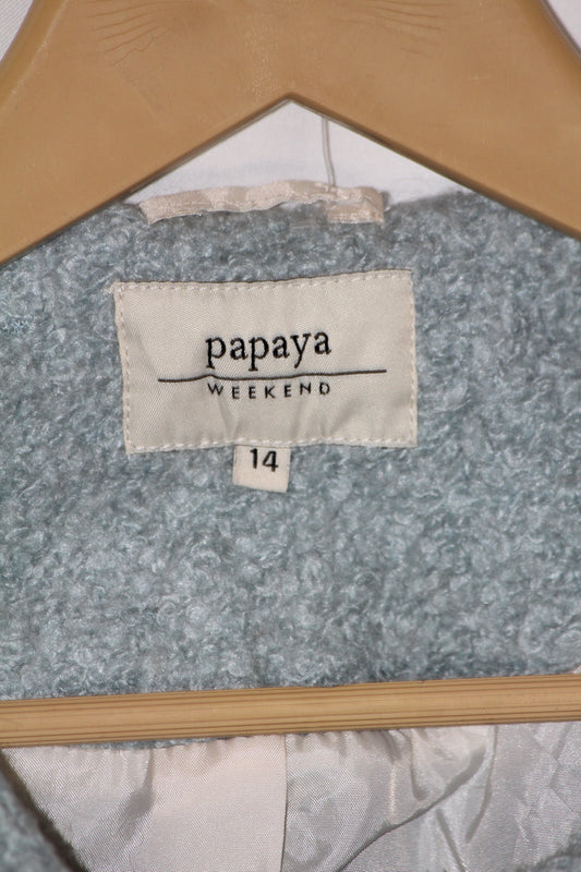 Papaya Grey Zipper Long Coat (Medium)