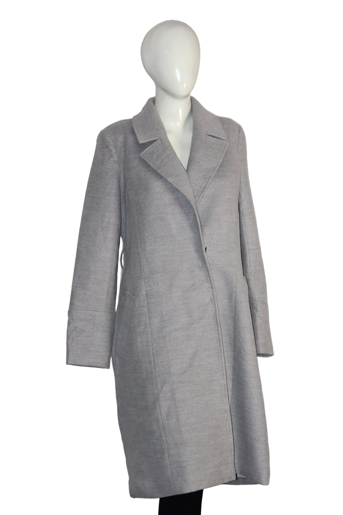 Forever New Grey Long Coat (Large)