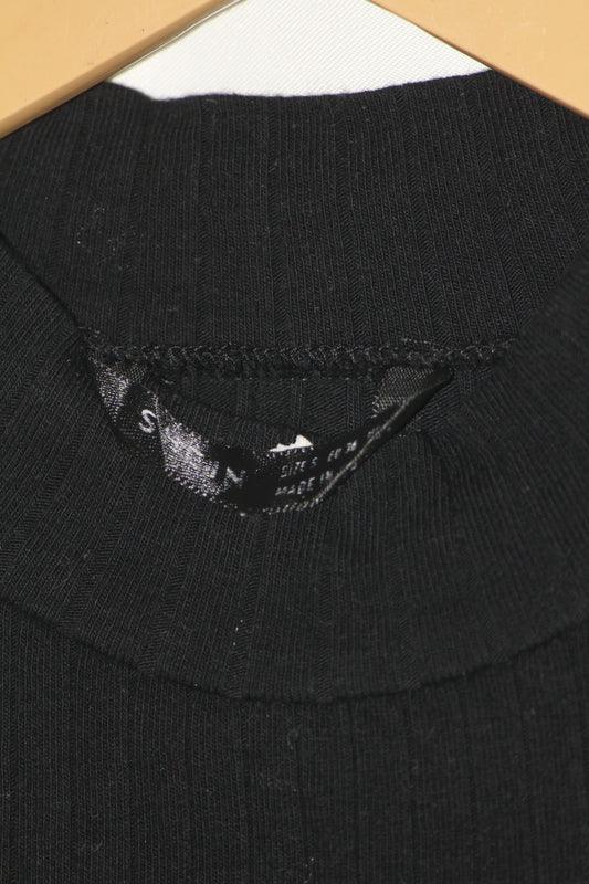 Shein Black Half Sleeve Cotton Bodycon – Small