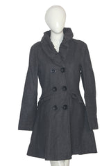 Jau Kuperus Black Button Down Long Coat (Small)