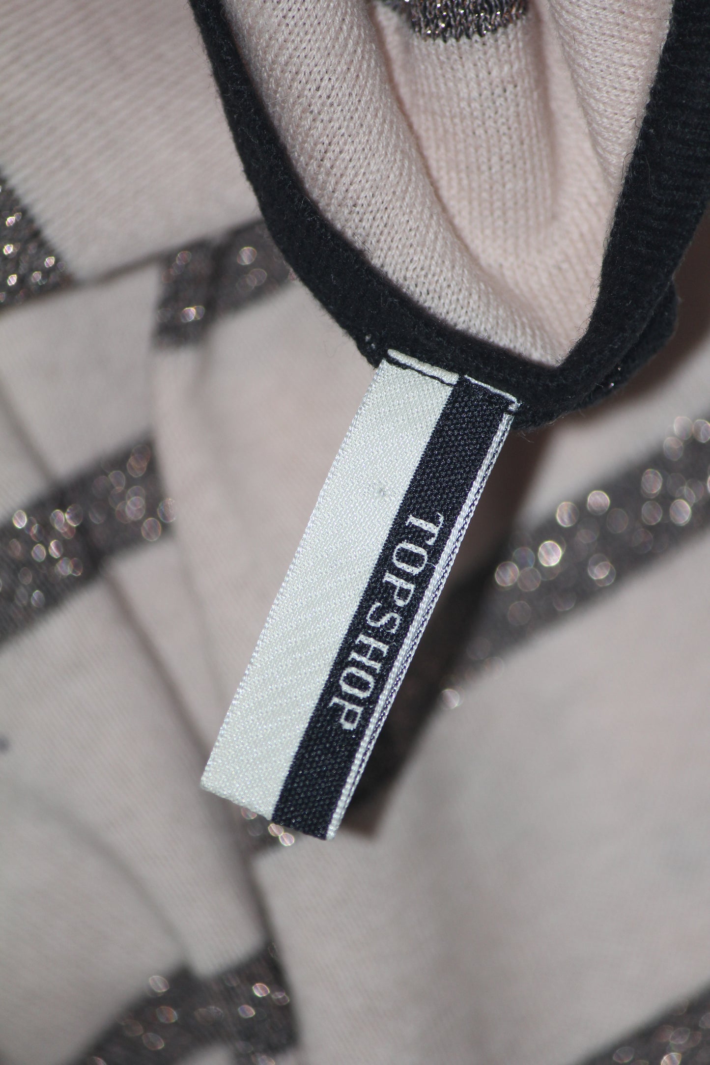 Topshop Light Pink Striped Bodycon (Medium)