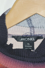 Monkl Blue & Orange Striped Bodycon (Small)