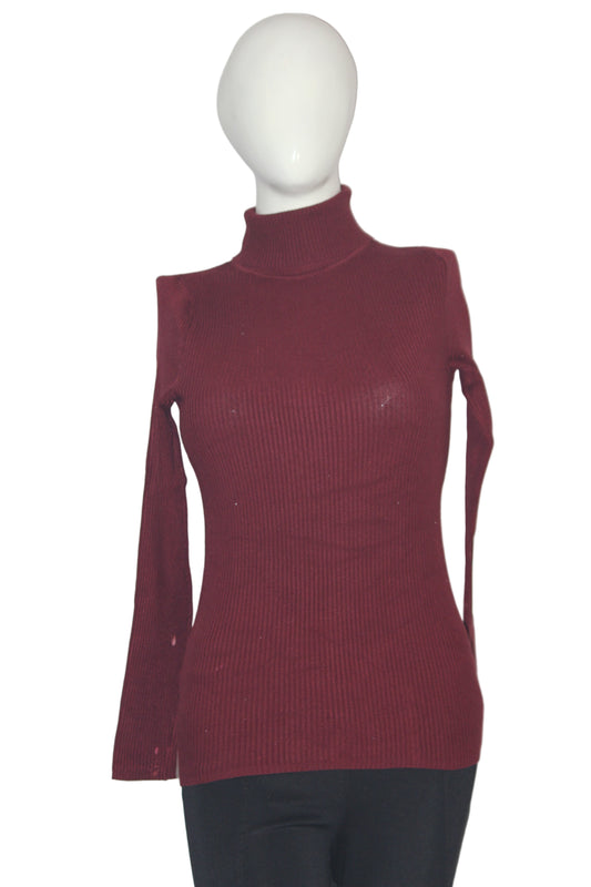 M&S Maroon Classic High Neck (Small)