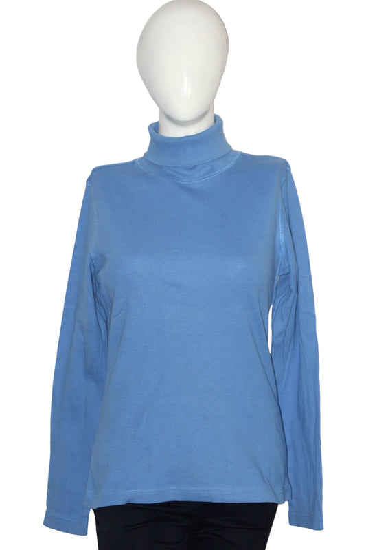 Old Navy Sky Blue Cotton High Neck (Medium)