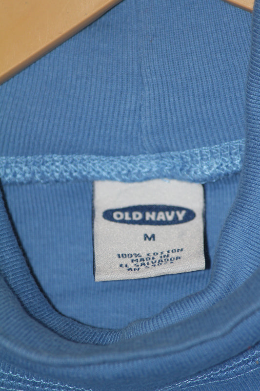 Old Navy Sky Blue Cotton High Neck (Medium)