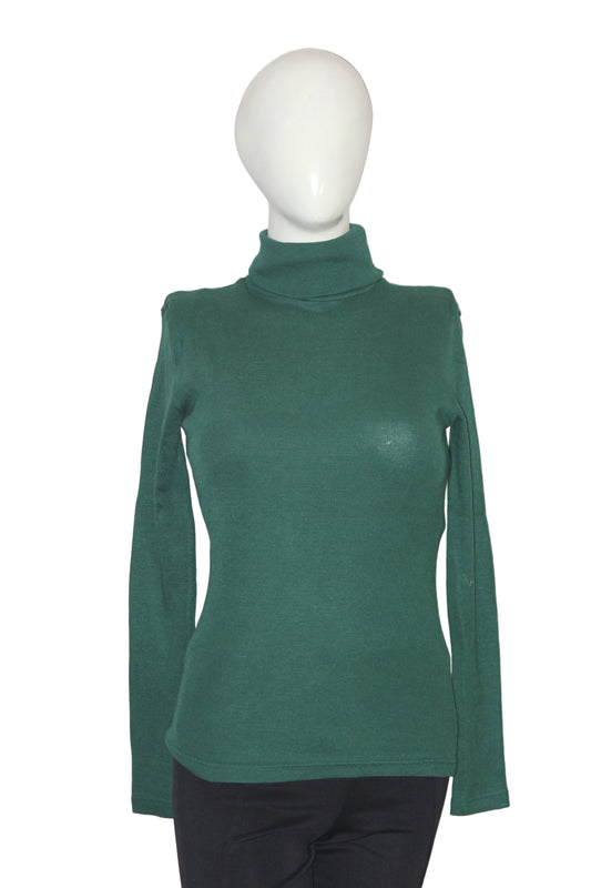 Keynote Green Wool Blend High Neck (Small)