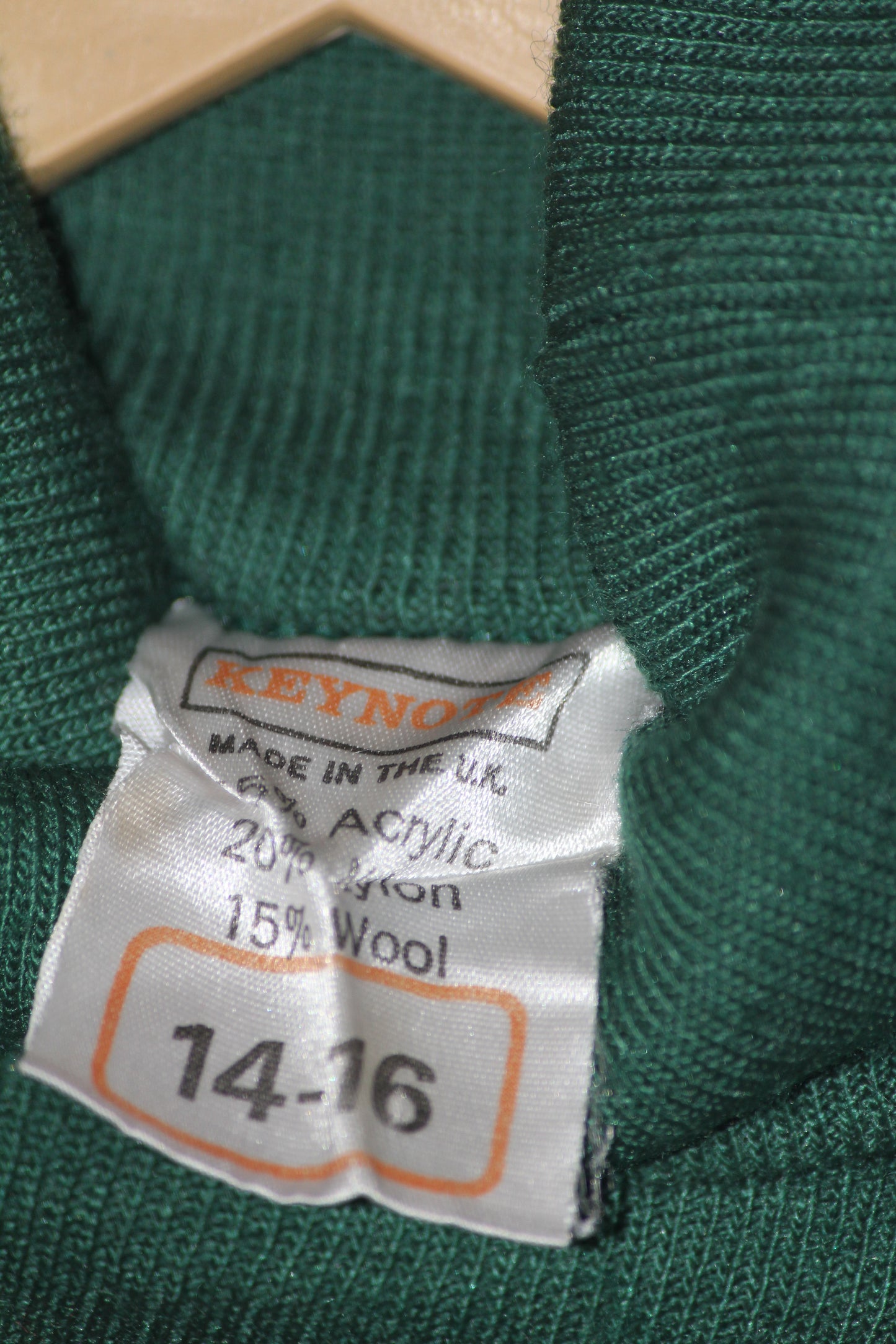 Keynote Green Wool Blend High Neck (Small)