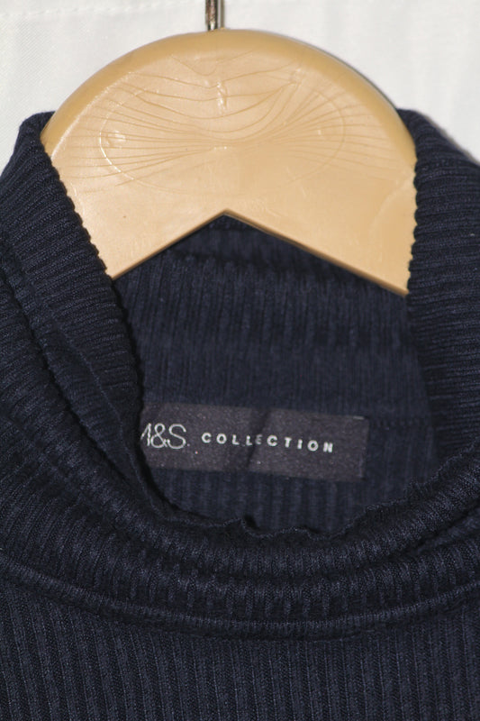 M&S Navy Blue High Neck (Large)