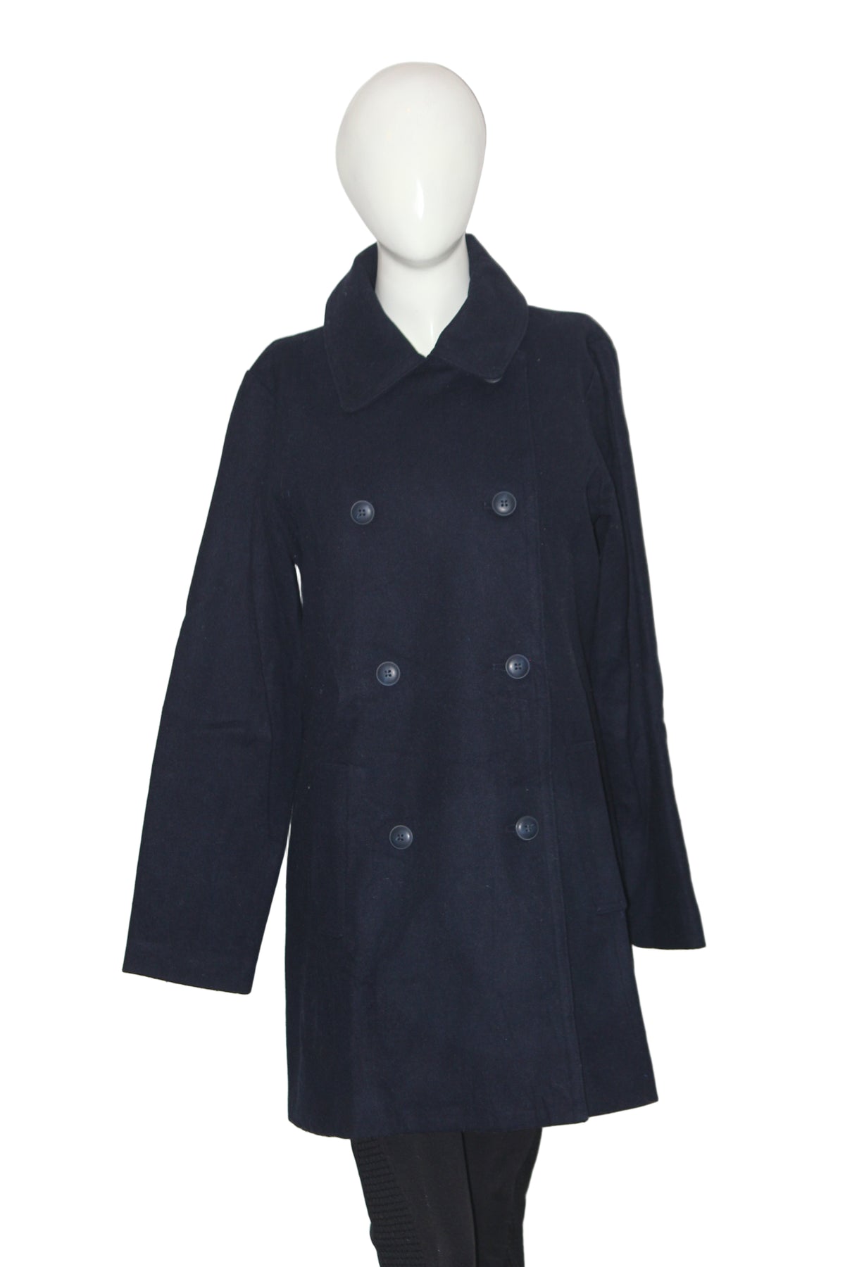 Gap Navy Blue Button Down Long Coat (Medium)