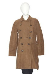 H&M Dark Brown Button Down Long Coat (Medium)