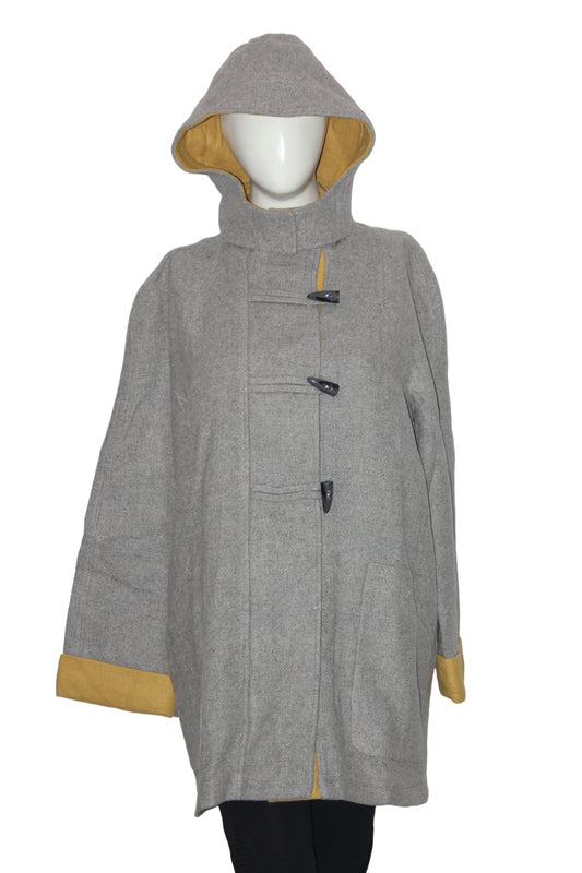 Per Una Grey Wool Blend Long Coat (Medium)