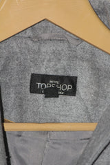 Topshop Grey Zipper Long Coat (Medium)