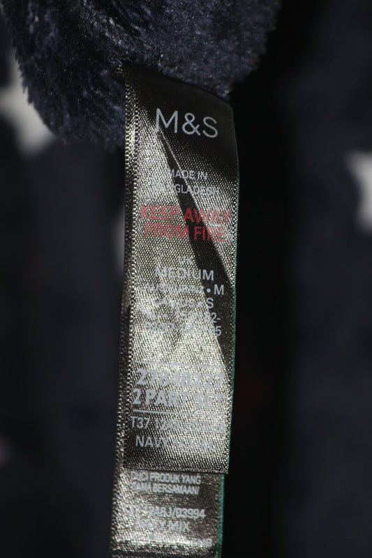 M&S Star Print Navy Warm Tights – Fun & Festive (Medium)