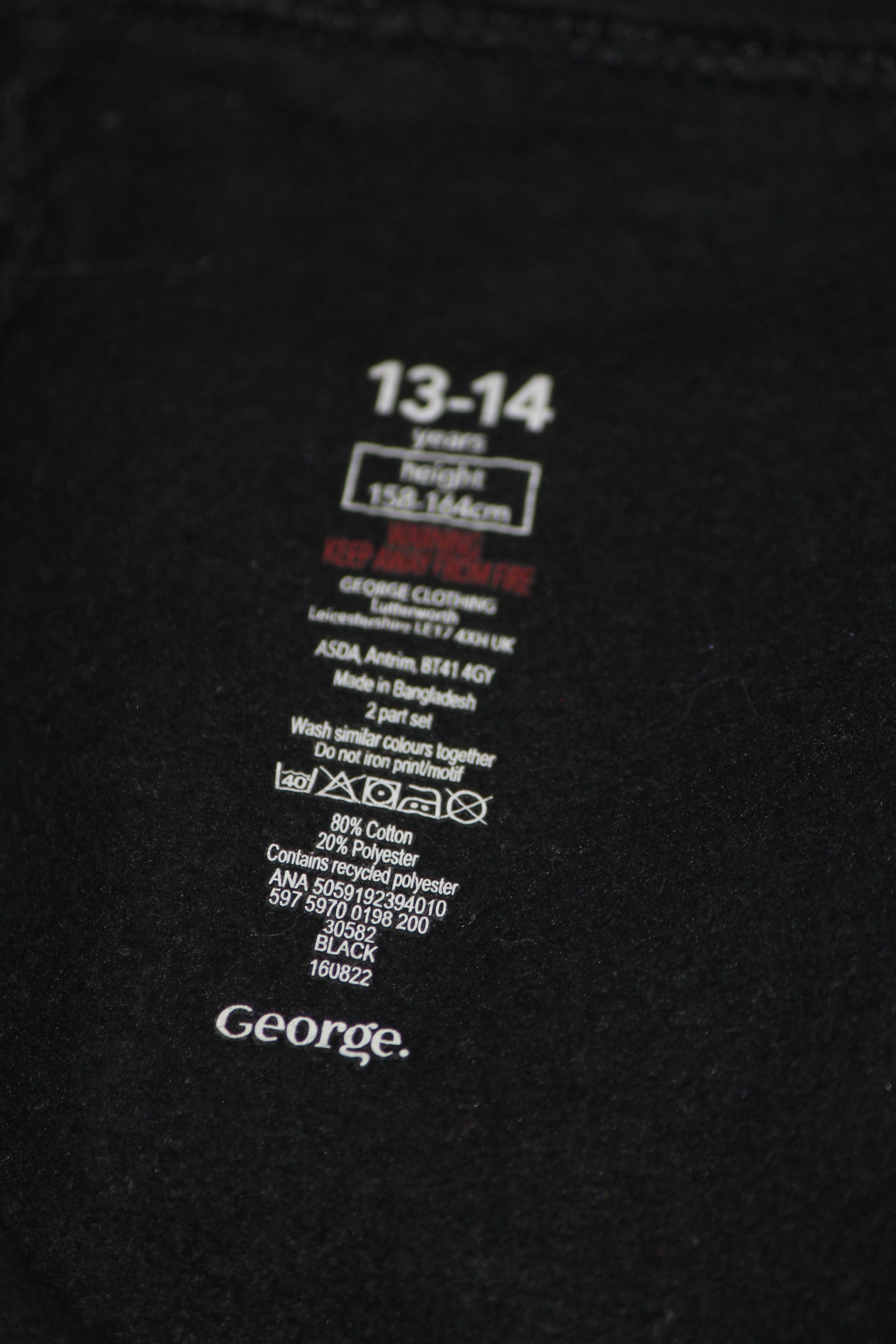 George Black Cotton Trouser – Medium