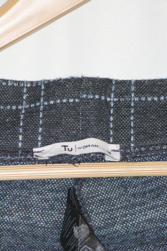 Tu Woman Checkered Black Trouser – Smart Plaid Style (Medium)