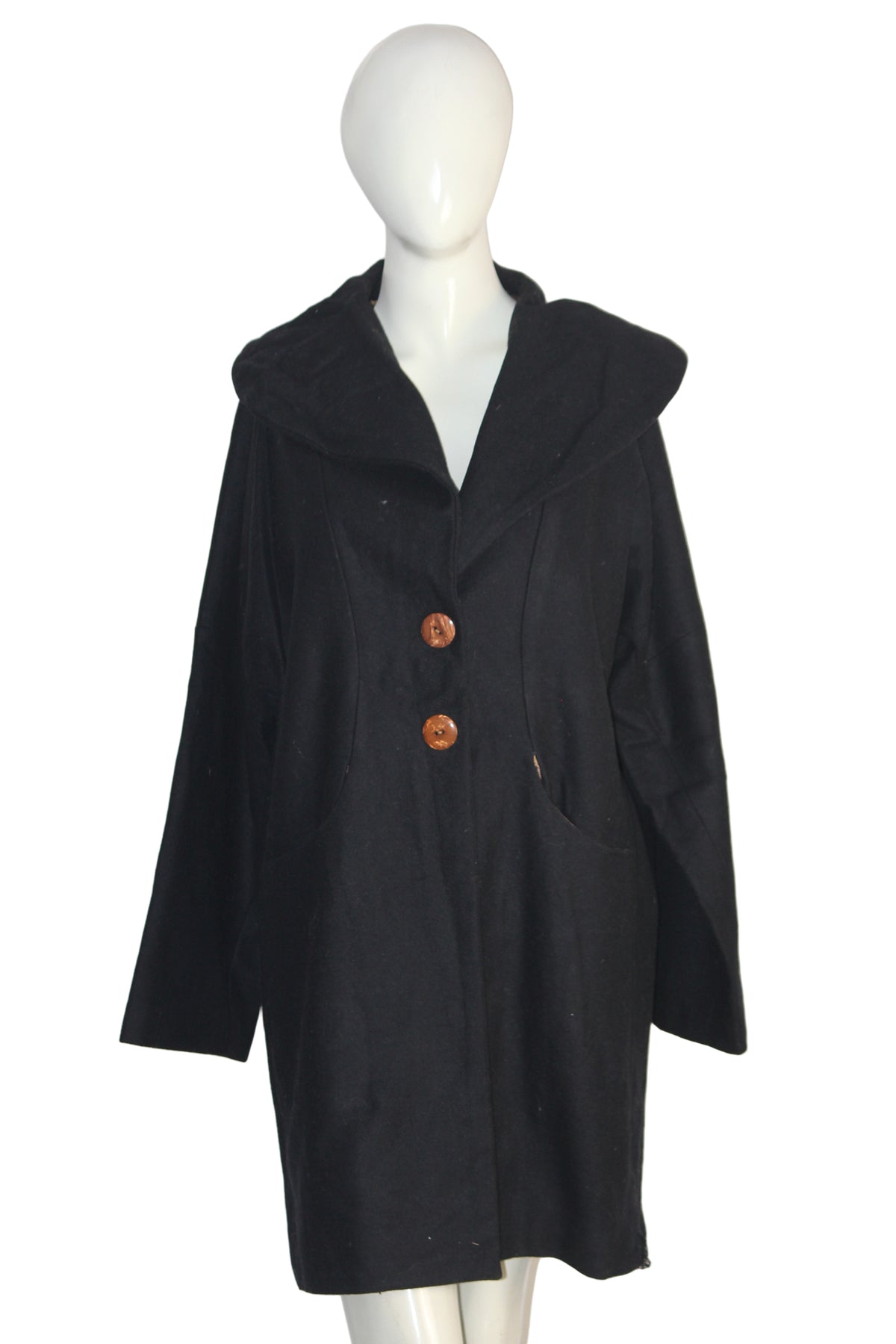 ThriftyFy Black Long Coat (Medium)