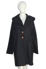 ThriftyFy Black Long Coat (Medium)