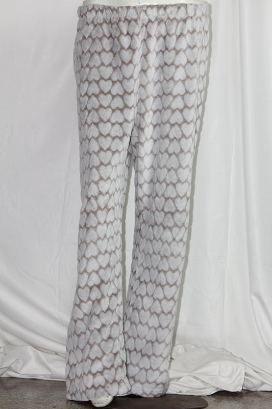 White Heart Print Warm Tights by ThriftyFy – Large