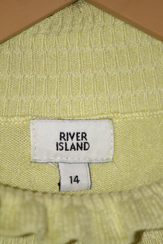 River Island Green Yellow Women’s High Neck (Medium)