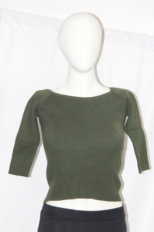 BannedDApparel Green Knit Sweater (Small)