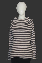 George Black & White Striped Women’s High Neck (Small)