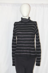 George Black Striped High Neck (Small)