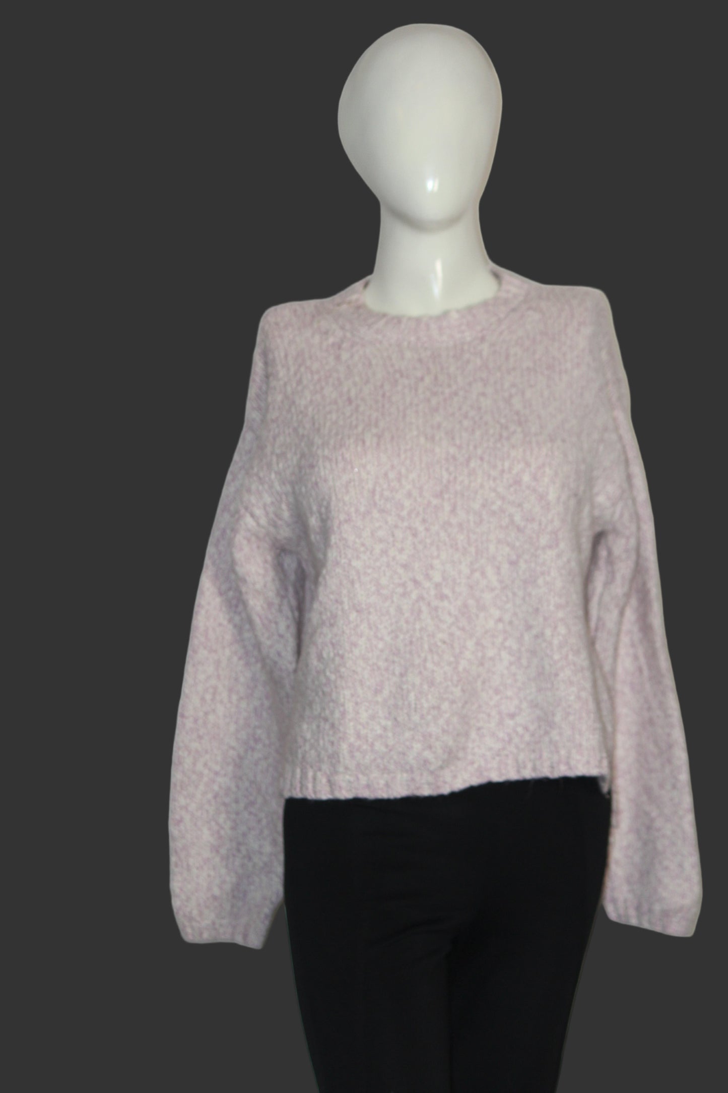 White & Pink Knit Sweater – M&S – Medium