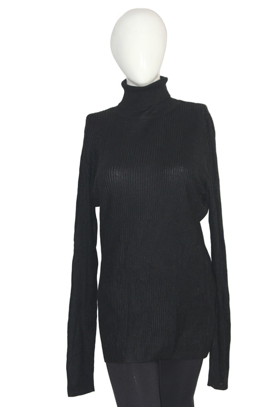 Asos Black Acrylic Hig-Neck (women’s Medium)