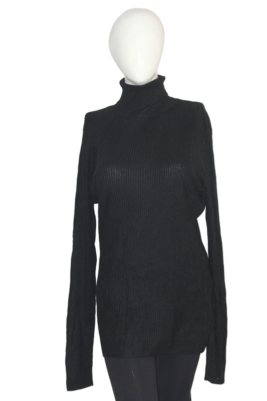 Asos Black Acrylic Hig-Neck (women’s Medium)