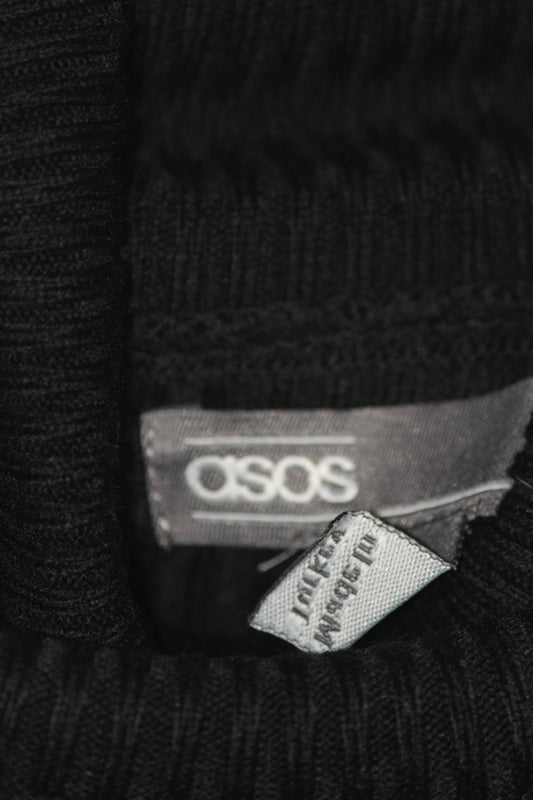 Asos Black Acrylic Hig-Neck (women’s Medium)